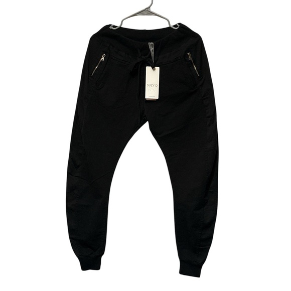 SUZY D LONDON Women's Black Jogger Pants,size L,Made in Italy,NWT - Picture 3 of 16